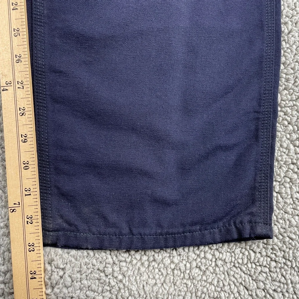 Carhartt Work Pant Mens 36x32 Navy FRB159-DNY Loose Fit Canvas Utility FR CAT 2